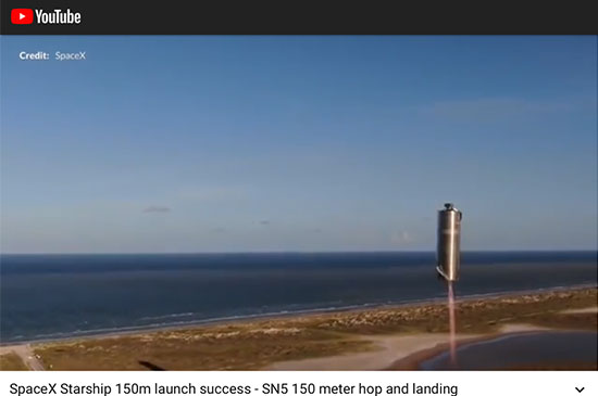 Starship SN5 lifts off from Boca Chica (Source: SpaceX)