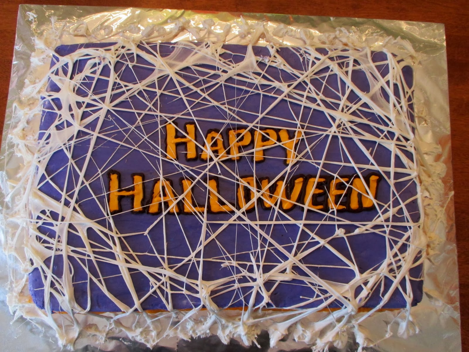 Dwyer's Farmhouse A Marshmallow Cobweb Halloween Cake