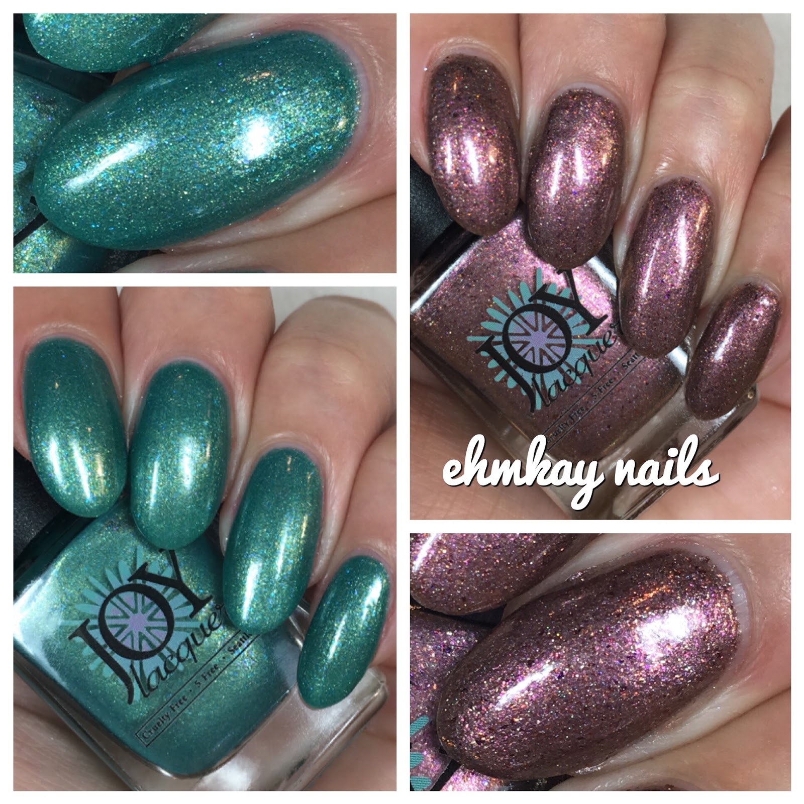 ehmkay nails Joy Lacquer KinderQueen Collection Show and Teal Day and