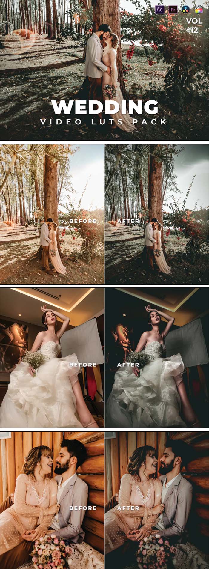 Wedding Pack Video LUTs Vol.12