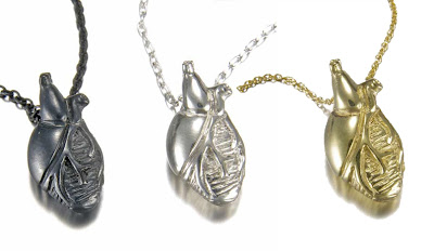 Anatomical heart jewelry
