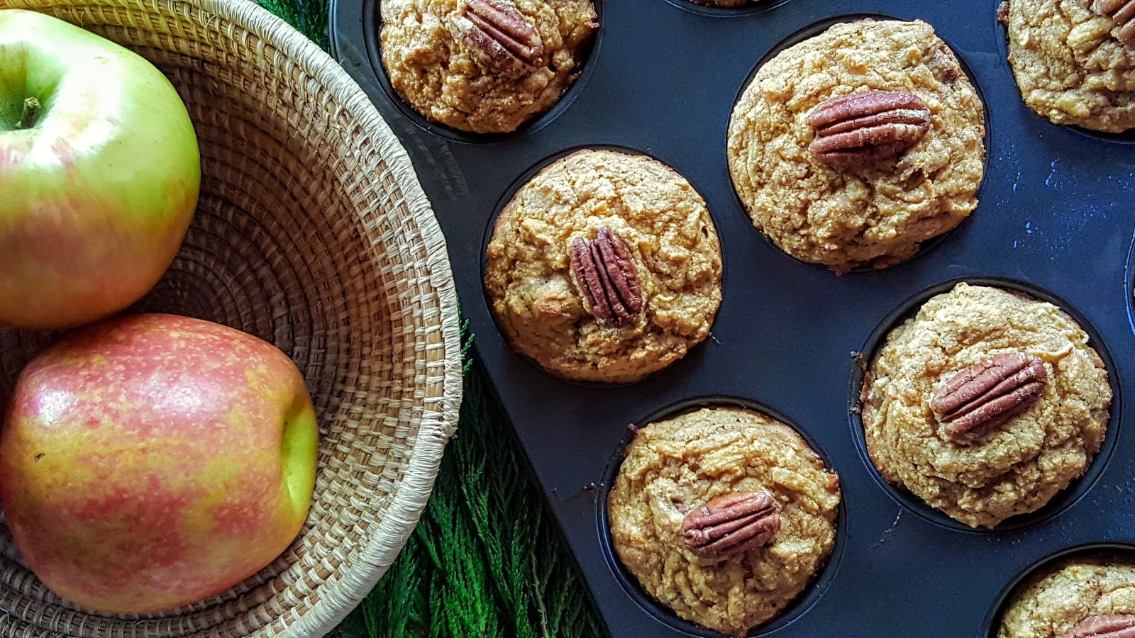 Grainfree apple cinnamon muffins with pecans {paleo, gluten free, dairy free}