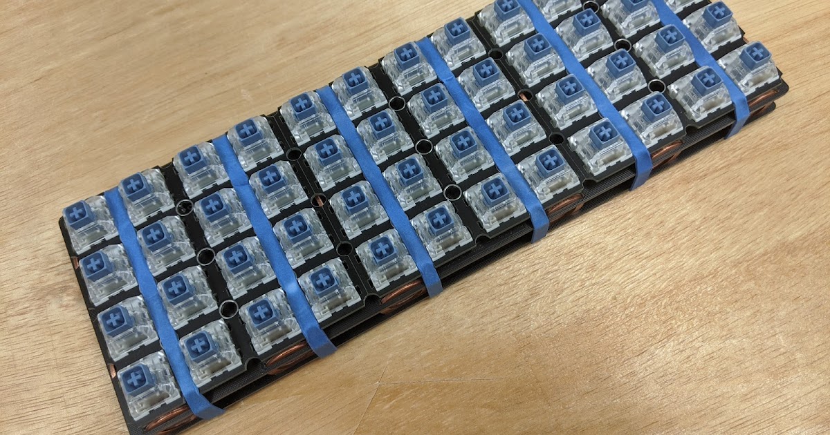 40 Keyboards blue rubber bands