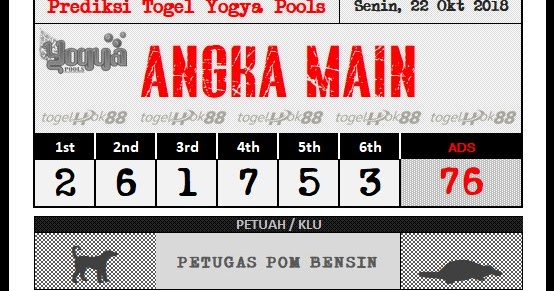 PREDIKSI YOGYA POOLS 22 OKTOBER 2018 Prediksi Togel Hari Ini OmahDjiToe