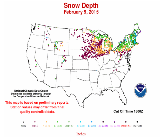 Recreation Geography Snow Cover Map