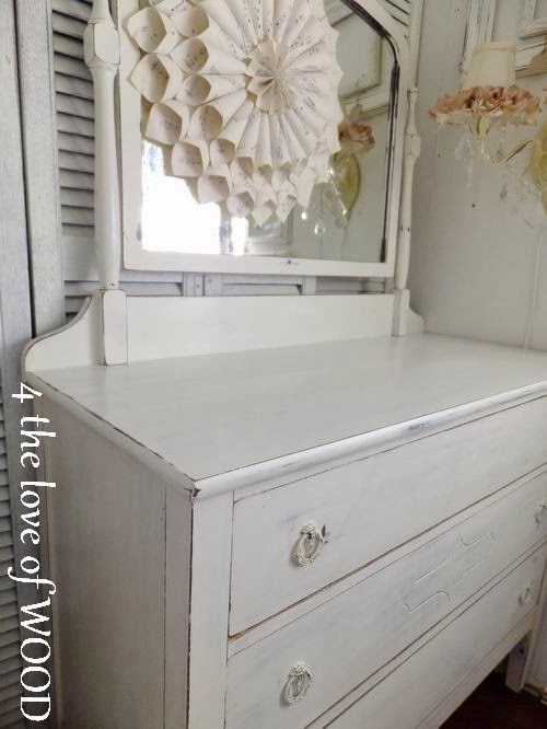 4 the love of wood HOW TO PAINT A SHABBY CHIC WHITE DRESSER annie