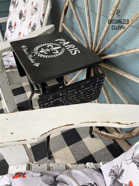 Vintage Metal Typing Table Makeover