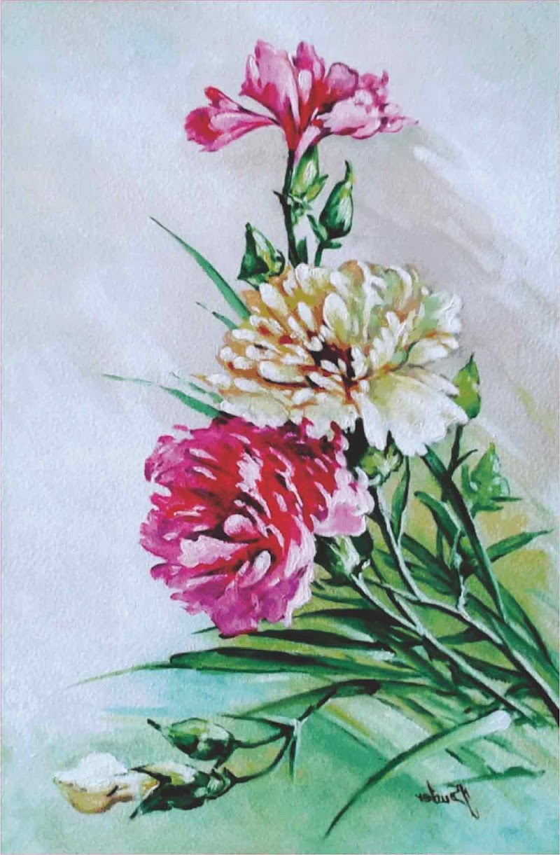 13+ Paling Keren Gambar Bunga Cantik Lukisan