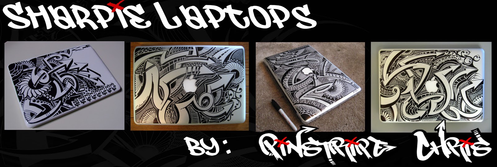 Pinstripe Chris: Custom Sharpie Mac & Laptop Decals NOW AVAILABLE