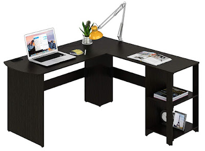 L-Shaped Wood Corner Desk