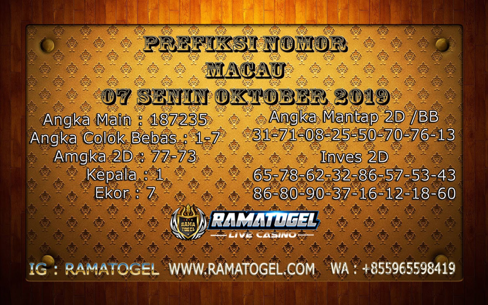 Prediksi Togel Singapore, Hongkong, Sidney, Macau Prediksi Togel Singapore, Hongkong, Sidney, Macau