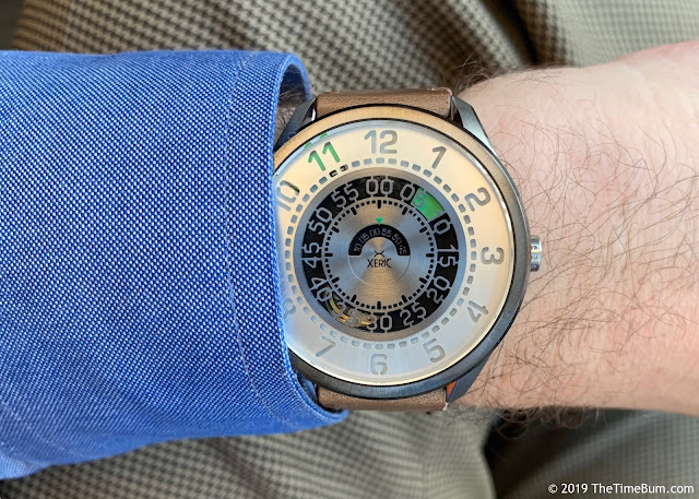 Xeric Cypher Automatic Tritium Silver Green wrist