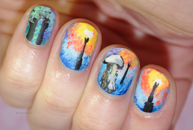 art inspired nails leonid afremov image