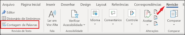Aba revisão do Word