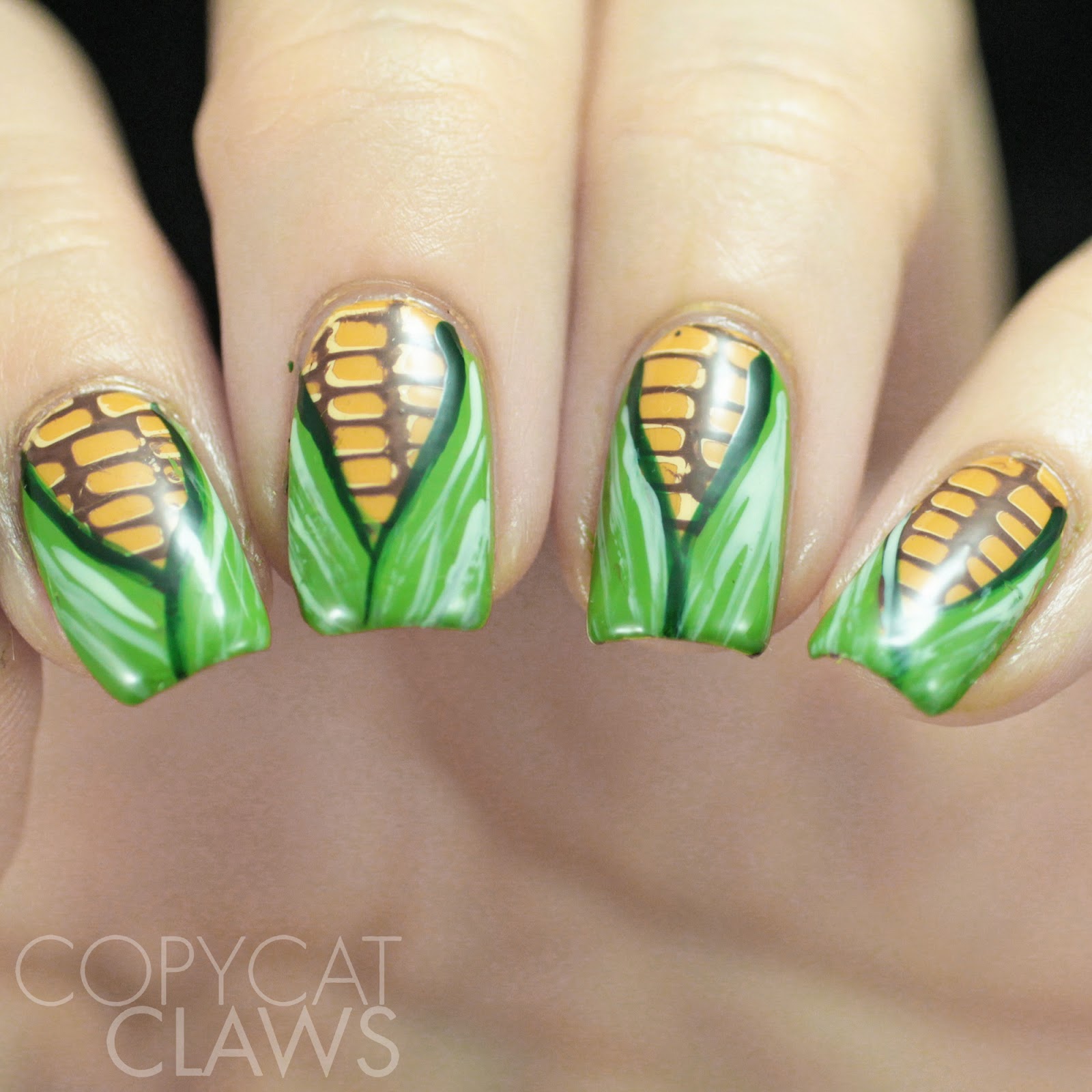 Copycat Claws Corn On The Cob Nail Art