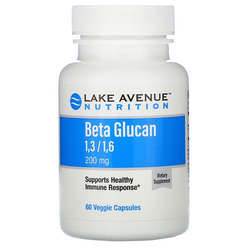 Lake Avenue Nutrition, Beta Glucan 1-3, 1-6, 200 mg, 60 Veggie Capsules