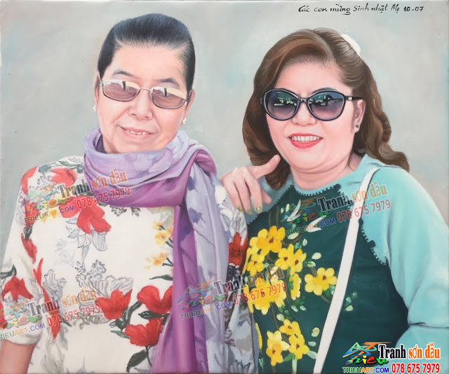 Vẽ chân dung làm quà tặng người thân
