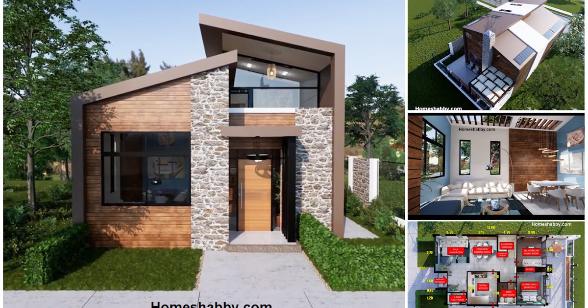 Desain Rumah Modern 2 Lantai Ukuran 7,5 x 12 m 3 Kamar ...