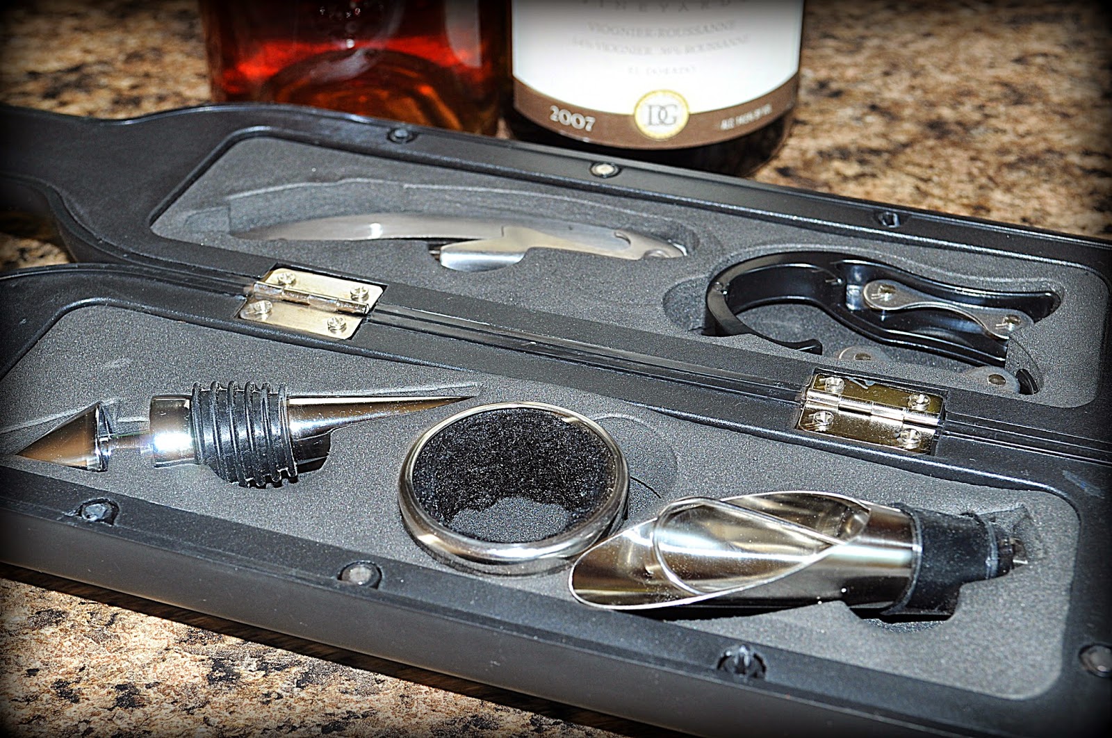 Ozeri 5Piece Wine Bottle Corkscrew & Accessory Set Savor & Save