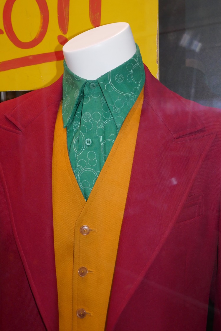 Hollywood Movie Costumes and Props: Joker movie costume worn by Joaquin Phoenix and screen-used props on display...