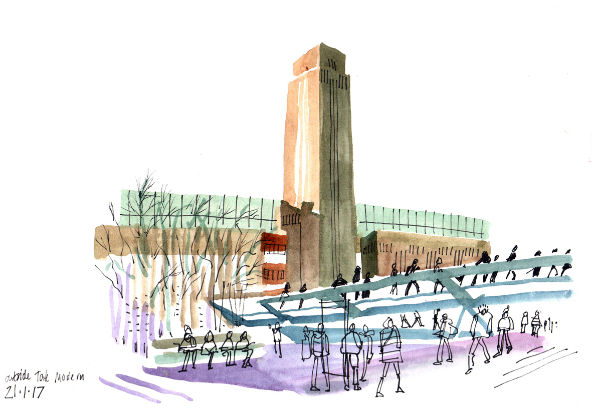 lineandwash Tate Modern