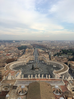 How to See Rome in 2.5 Days View from Michelangelo's Dome of Saint Peter's Square