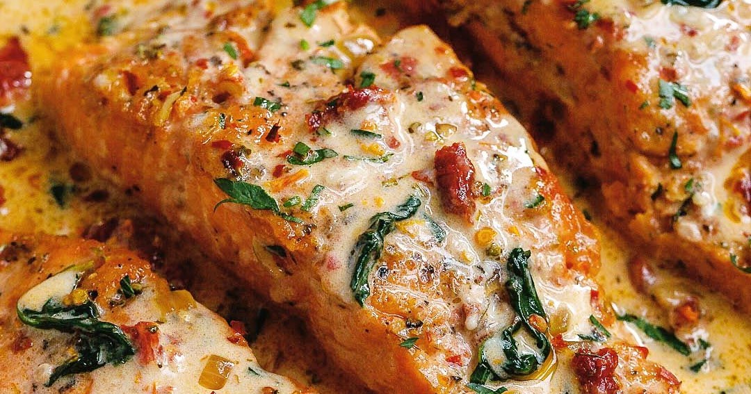 blackened salmon smothered in cajun cream butter sauce