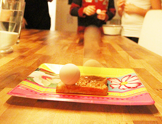 peanut butter and ping pong ball game