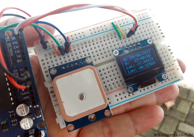 Arduino Uno e módulo GPS NEO6MV2 Arduino Uno e módulo GPS NEO6MV2