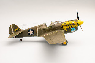 WWII P-40 E Warhawk 11FS 343FG 1942 1/72 finished plane Easy model 