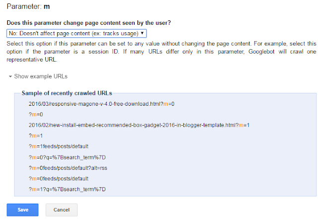 change parametere m value no doesnt affect page content