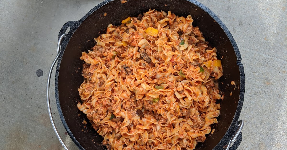 BYU Dutch Oven and Camp Cooking Dutch Oven Baked Ziti