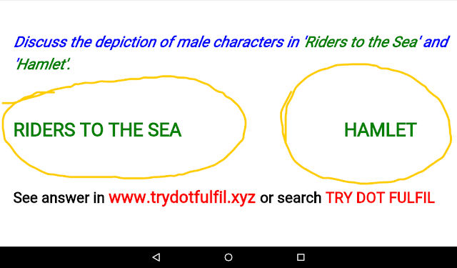 Male characters in 'Riders to the Sea' and 'Hamlet'.