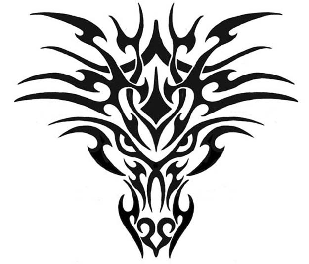 TATTOOS: Dragon Tattoo Stencils # 2