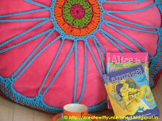Crochet hexagon cushion cover6