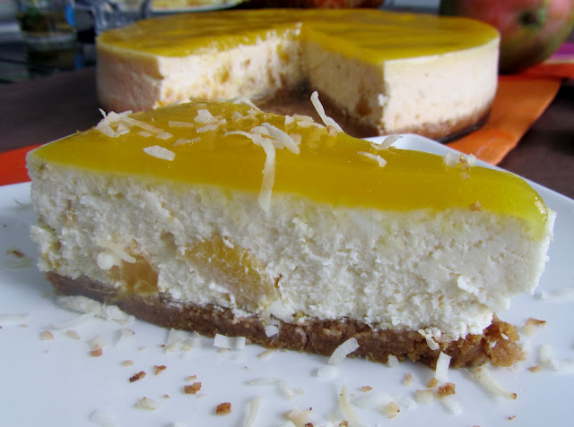  <strong>Tarta</strong> de Queso con <strong>Mango</strong> y Coco 
