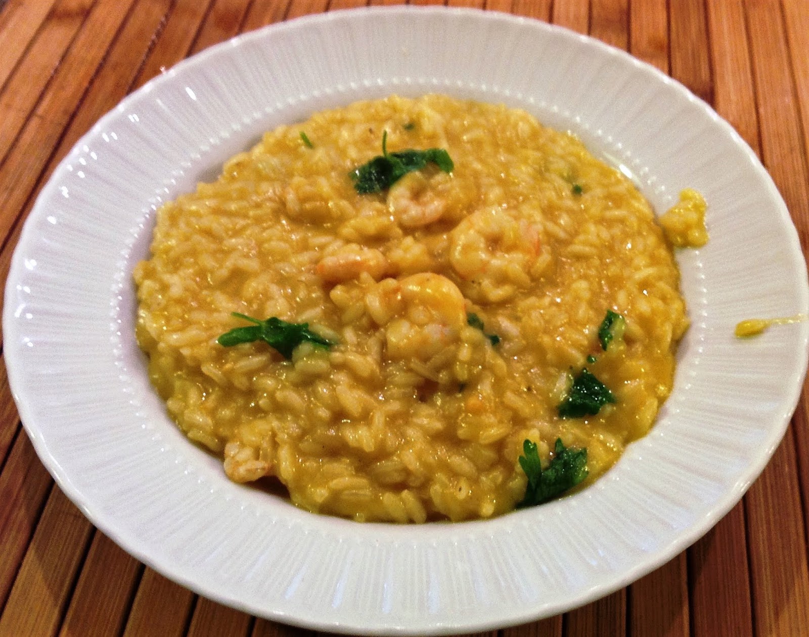 mangiaconrosa Risotto con zucca e gamberetti