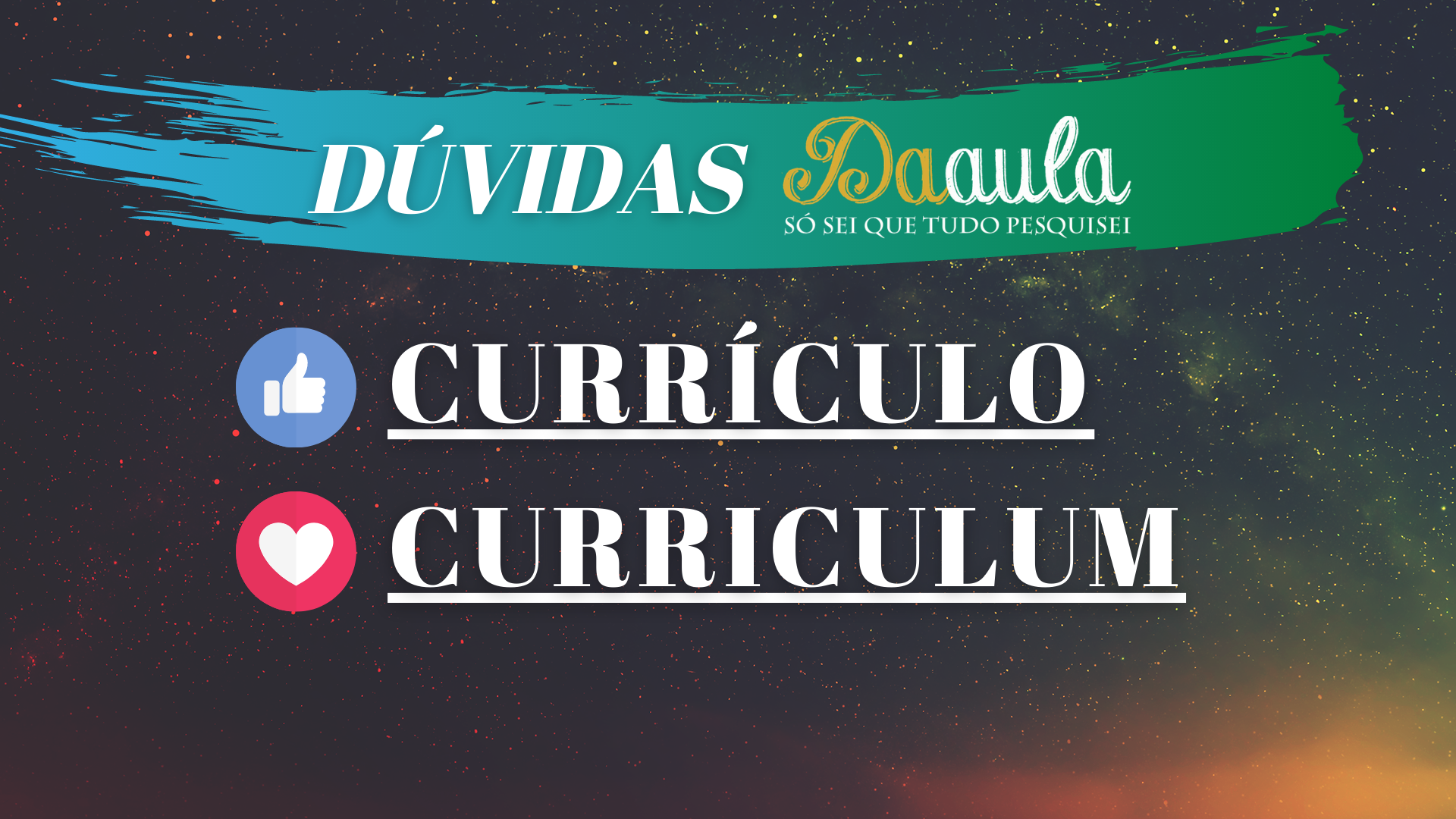 Currículo ou Curriculum? 