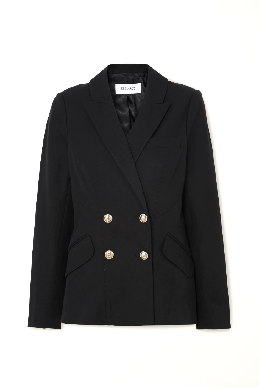 Get the look: black blazer and leopard slip dress - Cheryl Shops