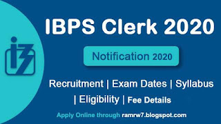 IBPS Clerk X Recruitment 2020 Total vacancy 1558