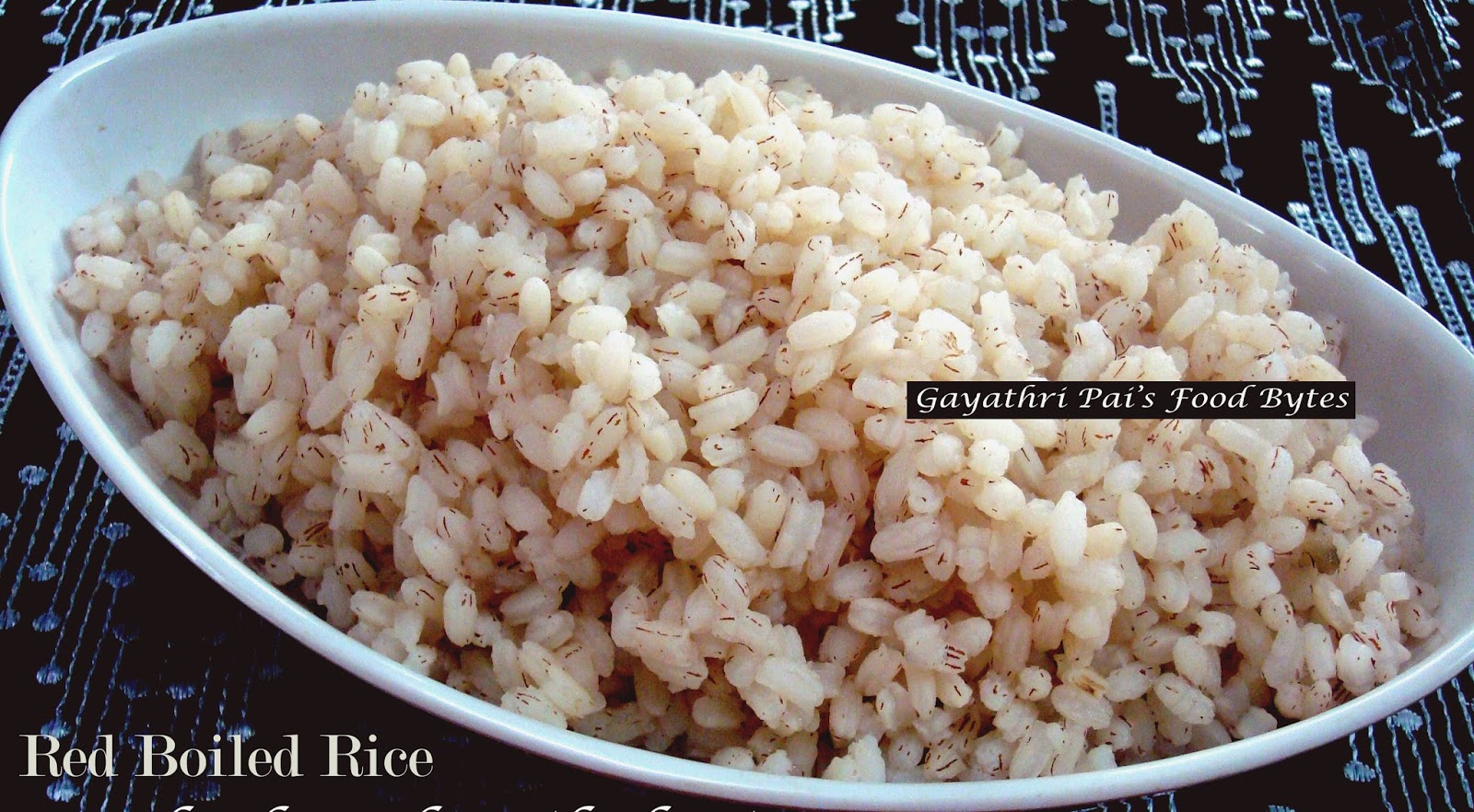 Gayathri Pai's Food Bytes Cooking Red Boiled Ukda Rice And Pejja.