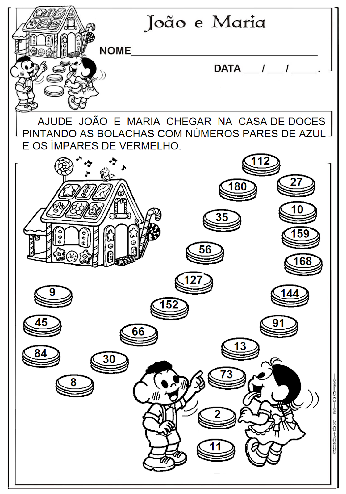 João e Maria atividades de Matemática