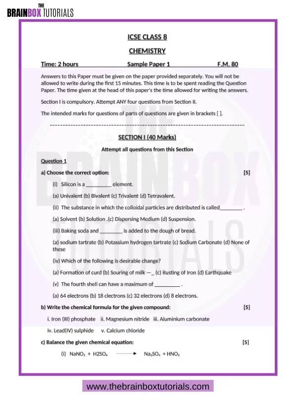 icse-class-8-chemistry-sample-paper