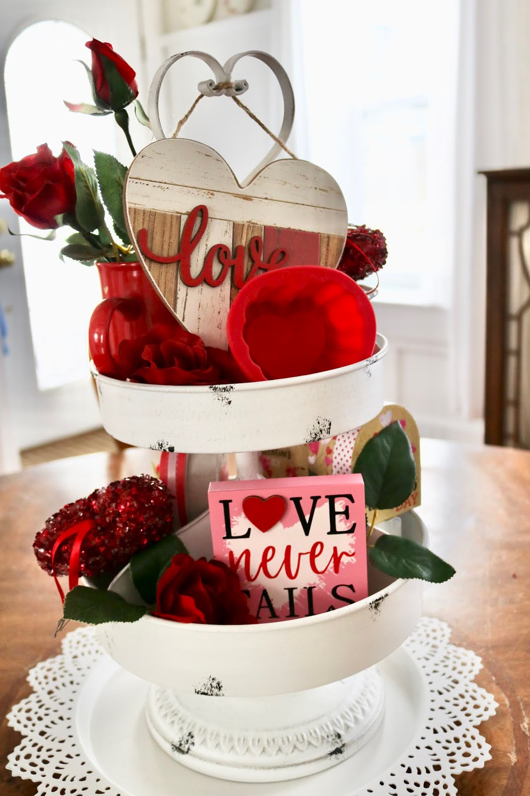 Amy's Creative Pursuits: A Tiered Tray Decorated For Valentines Day