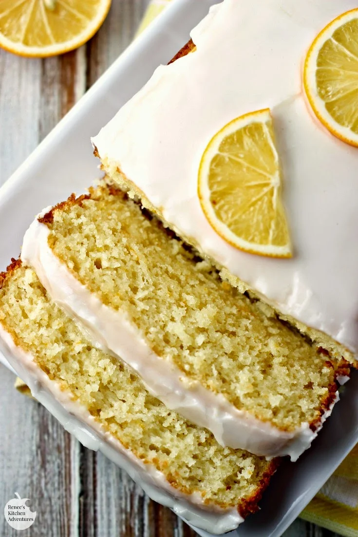 Meyer Lemon Loaf Cake | Renee's Kitchen Adventures: moist lemony cake with a lemon glaze