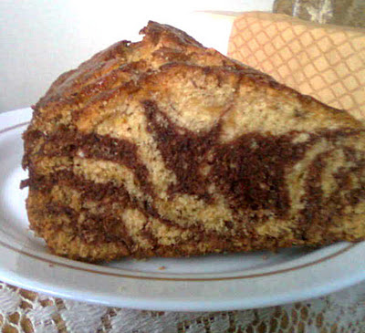 Banana Chocolate Bread Marbled