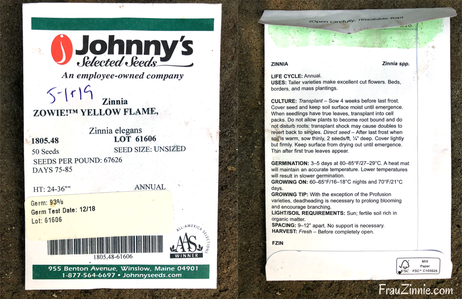 3 details that are a musthave on seed packets Frau Zinnie