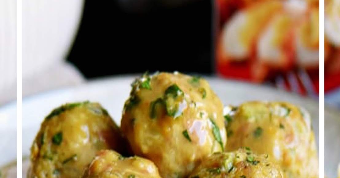 THE BEST TURKEY MEATBALLS WITH HERBED GRAVY