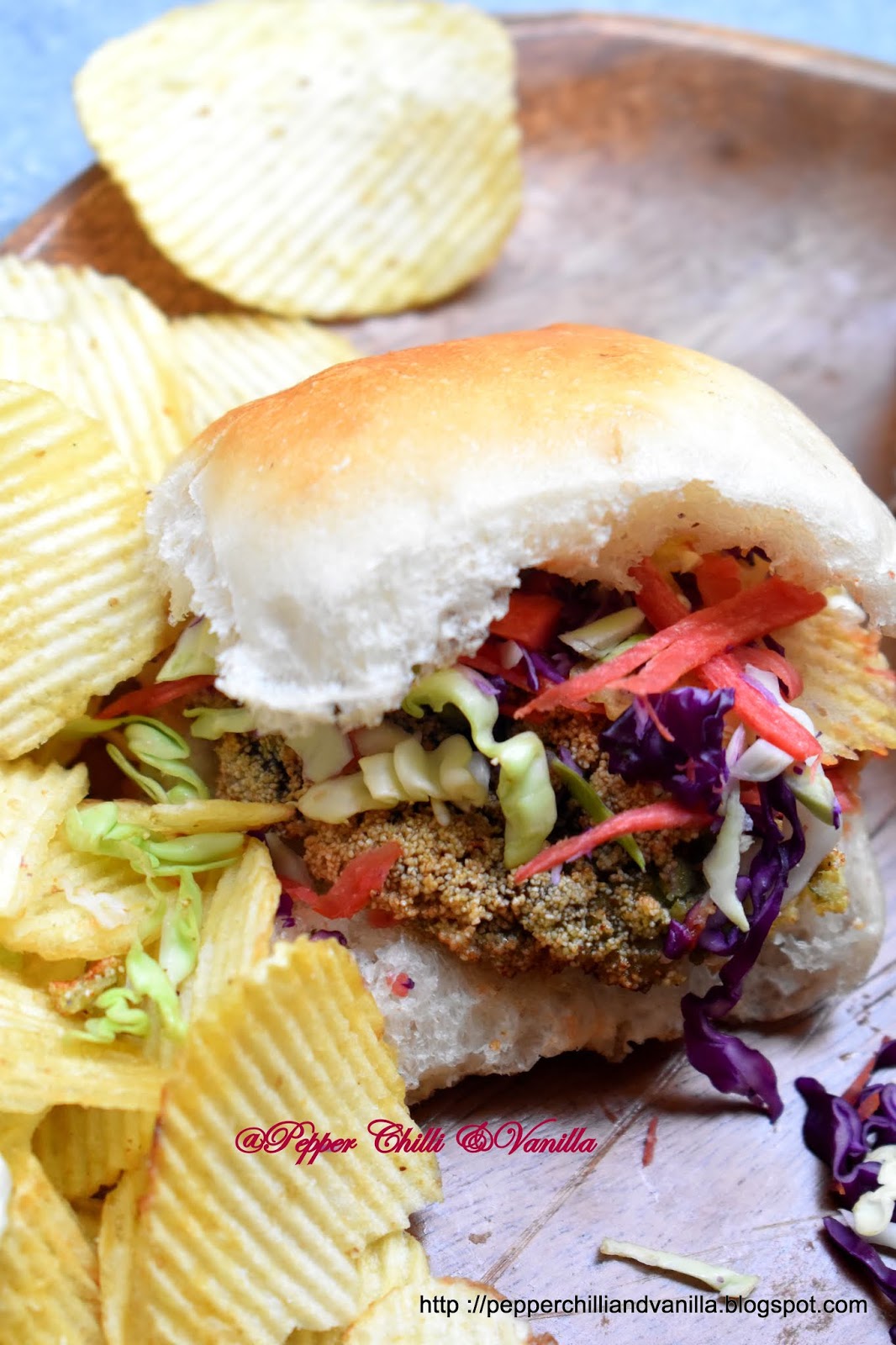 Goan Steak Pao/Cutlet Pav/Chicken Cutlet Pao Pepper, Chilli and Vanilla