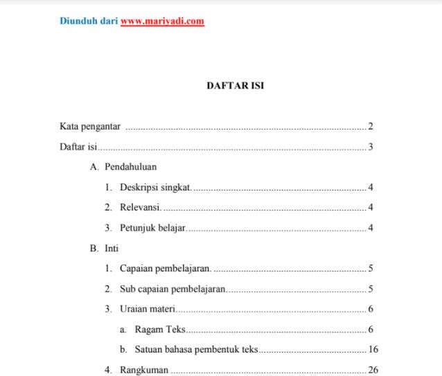 Download Contoh Materi Ajar Ppg 2021 Modul 1 Kb 1 Pendalaman Materi Bahasa Indonesia Ragam Teks Dan Satuan Bahasa Pembentuk Teks Mariyadi Com
